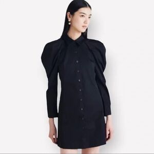 Zara Puff Sleeve Button Down Dress, Size M, Gently Worn
